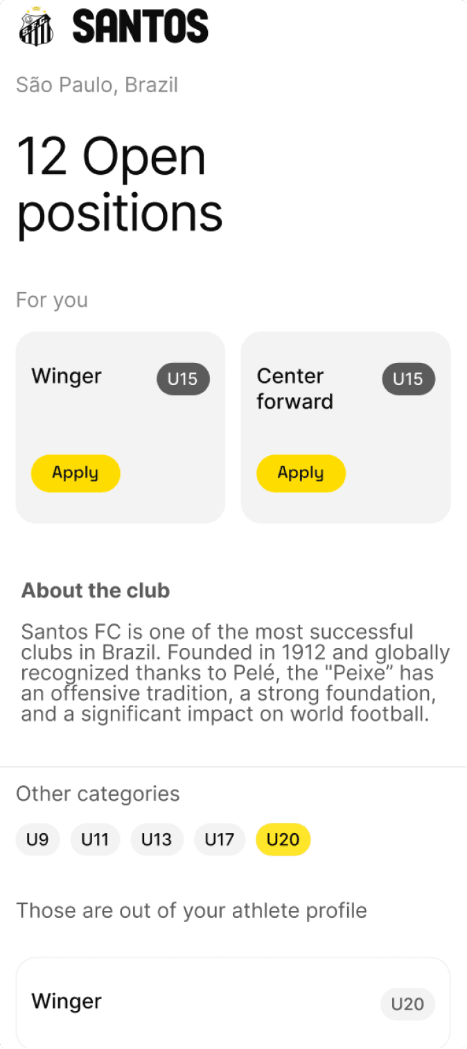 Footbao app screen